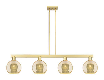 Athens - 4 Light - 51 inch - Satin Gold - Stem hung - Island Light (3442|716-4I-SG-G128-8)