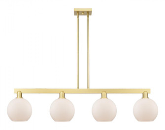Athens - 4 Light - 51 inch - Satin Gold - Stem hung - Island Light (3442|716-4I-SG-G121-8)
