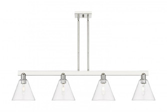 Berkshire Glass - 4 Light - 51 inch - Polished Nickel - Stem hung - Island Light (3442|716-4I-PN-GBC-82)