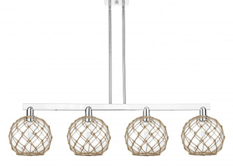 Farmhouse Rope - 4 Light - 53 inch - Polished Chrome - Stem hung - Island Light (3442|716-4I-PC-G122-10RB)