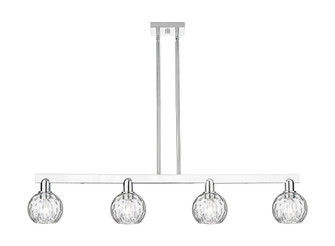 Athens Water Glass - 4 Light - 49 inch - Polished Chrome - Stem hung - Island Light (3442|716-4I-PC-G1215-6)