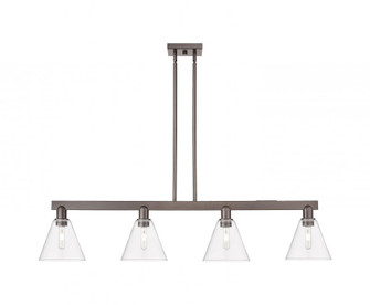 Berkshire Glass - 4 Light - 51 inch - Oil Rubbed Bronze - Stem hung - Island Light (3442|716-4I-OB-GBC-82)