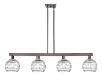 Athens Deco Swirl - 4 Light - 51 inch - Oil Rubbed Bronze - Stem hung - Island Light (3442|716-4I-OB-G1213-8CL)