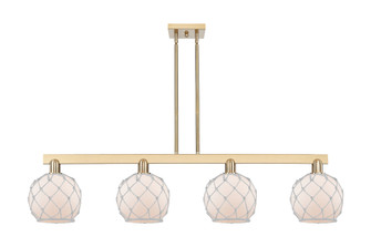 Farmhouse Rope - 4 Light - 51 inch - Champagne Bronze - Stem hung - Island Light (3442|716-4I-CB-G121-8RW)