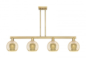 Athens - 4 Light - 51 inch - Brushed Brass - Stem hung - Island Light (3442|716-4I-BB-G128-8)