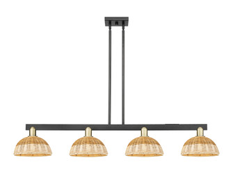 Bristol Natural II - 4 Light - 52 inch - Black Antique Brass - Stem hung - Island Light (3442|716-4I-BAB-NBD2-9-NAT)