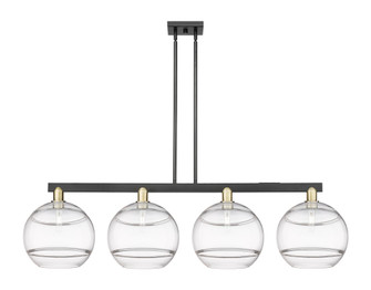 Rochester - 4 Light - 55 inch - Black Antique Brass - Stem hung - Island Light (3442|716-4I-BAB-G556-12CL)