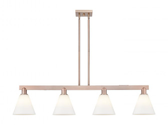 Berkshire Glass - 4 Light - 51 inch - Antique Copper - Stem hung - Island Light (3442|716-4I-AC-GBC-81)