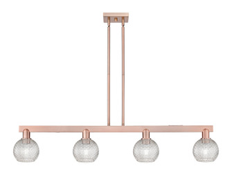 Athens - 4 Light - 49 inch - Antique Copper - Stem hung - Island Light (3442|716-4I-AC-G122C-6CL)