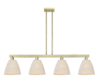 Bristol Natural - 4 Light - 52 inch - Antique Brass - Stem hung - Island Light (3442|716-4I-AB-NBD-9-NAT)