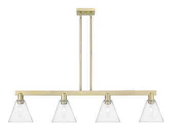 Berkshire Glass - 4 Light - 51 inch - Antique Brass - Stem hung - Island Light (3442|716-4I-AB-GBC-84)