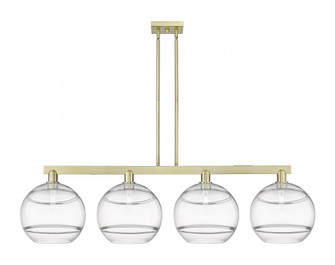 Rochester - 4 Light - 55 inch - Antique Brass - Stem hung - Island Light (3442|716-4I-AB-G556-12CL)