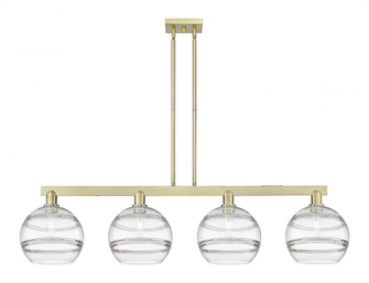 Rochester - 4 Light - 53 inch - Antique Brass - Stem hung - Island Light (3442|716-4I-AB-G556-10CL)