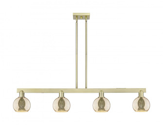 Athens - 4 Light - 49 inch - Antique Brass - Stem hung - Island Light (3442|716-4I-AB-G128-6)