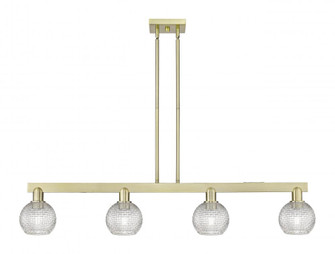 Athens - 4 Light - 49 inch - Antique Brass - Stem hung - Island Light (3442|716-4I-AB-G122C-6CL)