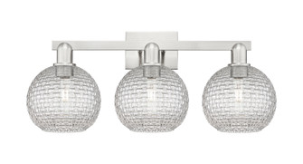 Athens - 3 Light - 27 inch - Brushed Satin Nickel - Bath Vanity Light (3442|716-3W-SN-G122C-8CL)