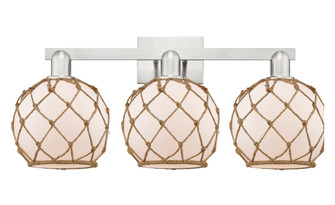 Farmhouse Rope - 3 Light - 27 inch - Brushed Satin Nickel - Bath Vanity Light (3442|716-3W-SN-G121-8RB)