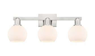Athens - 3 Light - 25 inch - Brushed Satin Nickel - Bath Vanity Light (3442|716-3W-SN-G121-6)