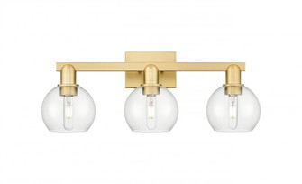 Athens - 3 Light - 25 inch - Satin Gold - Bath Vanity Light (3442|716-3W-SG-G122-6)
