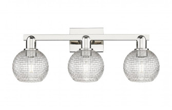 Athens - 3 Light - 25 inch - Polished Nickel - Bath Vanity Light (3442|716-3W-PN-G122C-6CL)