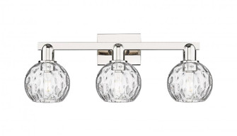 Athens Water Glass - 3 Light - 25 inch - Polished Nickel - Bath Vanity Light (3442|716-3W-PN-G1215-6)