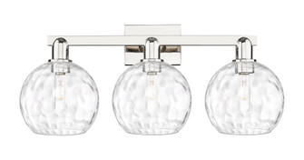Athens Water Glass - 3 Light - 27 inch - Polished Nickel - Bath Vanity Light (3442|716-3W-PN-G1215-8)