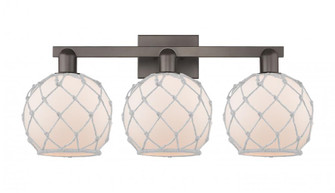 Farmhouse Rope - 3 Light - 27 inch - Oil Rubbed Bronze - Bath Vanity Light (3442|716-3W-OB-G121-8RW)