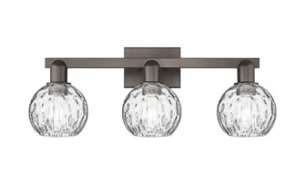 Athens Water Glass - 3 Light - 25 inch - Oil Rubbed Bronze - Bath Vanity Light (3442|716-3W-OB-G1215-6)