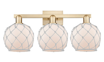Farmhouse Rope - 3 Light - 27 inch - Champagne Bronze - Bath Vanity Light (3442|716-3W-CB-G121-8RW)