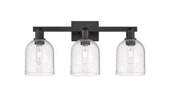 Bella - 3 Light - 25 inch - Matte Black - Bath Vanity Light (3442|716-3W-BK-G558-6SDY)