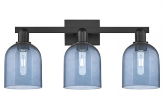 Bella - 3 Light - 25 inch - Matte Black - Bath Vanity Light (3442|716-3W-BK-G558-6BL)