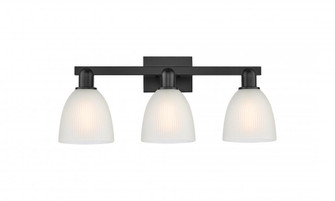 Castile - 3 Light - 25 inch - Matte Black - Bath Vanity Light (3442|716-3W-BK-G381)