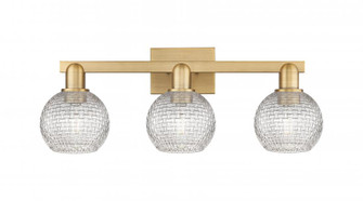 Athens - 3 Light - 25 inch - Brushed Brass - Bath Vanity Light (3442|716-3W-BB-G122C-6CL)