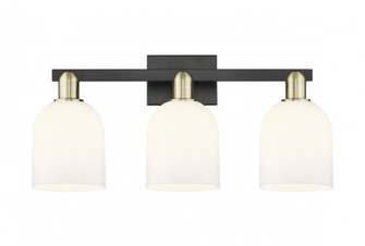 Bella - 3 Light - 25 inch - Black Antique Brass - Bath Vanity Light (3442|716-3W-BAB-G558-6GWH)