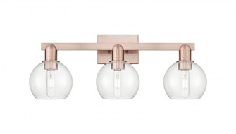 Athens - 3 Light - 25 inch - Antique Copper - Bath Vanity Light (3442|716-3W-AC-G122-6)