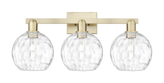 Athens Water Glass - 3 Light - 27 inch - Antique Brass - Bath Vanity Light (3442|716-3W-AB-G1215-8)