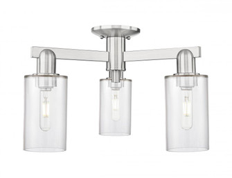 Clymer - 3 Light - 21 inch - Brushed Satin Nickel - Semi-Flush Mount (3442|716-3F-SN-G802)
