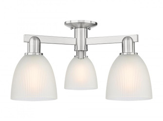 Castile - 3 Light - 24 inch - Brushed Satin Nickel - Semi-Flush Mount (3442|716-3F-SN-G381)