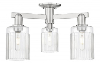 Hadley - 3 Light - 22 inch - Brushed Satin Nickel - Semi-Flush Mount (3442|716-3F-SN-G342)