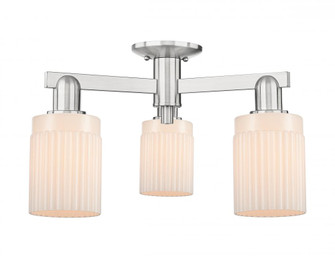 Hadley - 3 Light - 22 inch - Brushed Satin Nickel - Semi-Flush Mount (3442|716-3F-SN-G341)