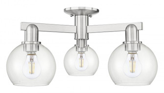Athens - 3 Light - 23 inch - Brushed Satin Nickel - Semi-Flush Mount (3442|716-3F-SN-G122-6)