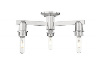 Arcadia - 3 Light - 20 inch - Brushed Satin Nickel - Semi-Flush Mount (3442|716-3F-SN)