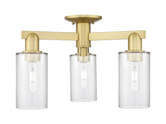 Clymer - 3 Light - 21 inch - Satin Gold - Semi-Flush Mount (3442|716-3F-SG-G802)