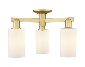 Clymer - 3 Light - 21 inch - Satin Gold - Semi-Flush Mount (3442|716-3F-SG-G801)