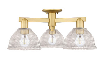 Arietta - 3 Light - 26 inch - Satin Gold - Semi-Flush Mount (3442|716-3F-SG-G422)