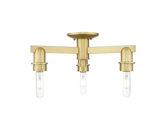 Arcadia - 3 Light - 20 inch - Satin Gold - Semi-Flush Mount (3442|716-3F-SG)