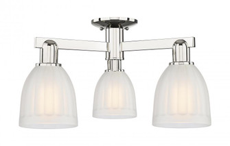 Brookfield - 3 Light - 23 inch - Polished Nickel - Semi-Flush Mount (3442|716-3F-PN-G441)