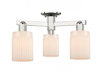 Hadley - 3 Light - 22 inch - Polished Nickel - Semi-Flush Mount (3442|716-3F-PN-G341)