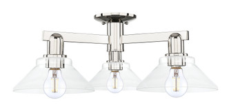 Orwell - 3 Light - 26 inch - Polished Nickel - Semi-Flush Mount (3442|716-3F-PN-G132)
