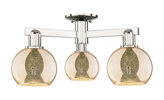 Athens - 3 Light - 23 inch - Polished Nickel - Semi-Flush Mount (3442|716-3F-PN-G128-6)